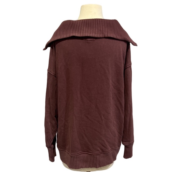 Aerie Burgundy Oversized Sweatshirt - Picture 4 of 7